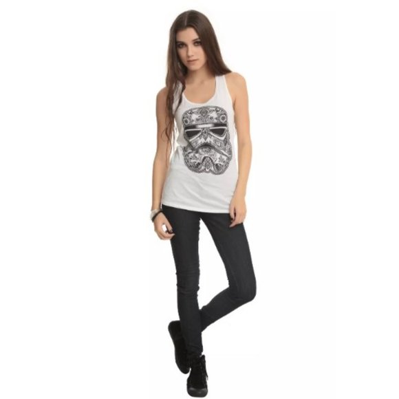 Star Wars Tops - Star Wars Day Of The Dead Stormtrooper Girls Tank Top